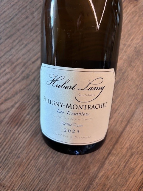 PULIGNY MONTRACHET LES TREMBLOTS BLANC 2023 vol. 13.0  HUBERT LAMY